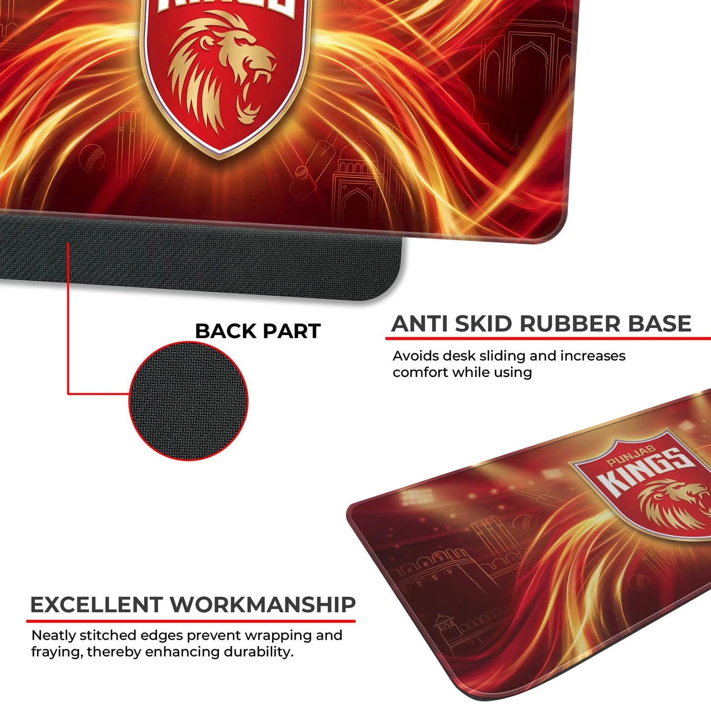 Punjab Kings – E-XL Size Mousepad (Special Cricket Edition)