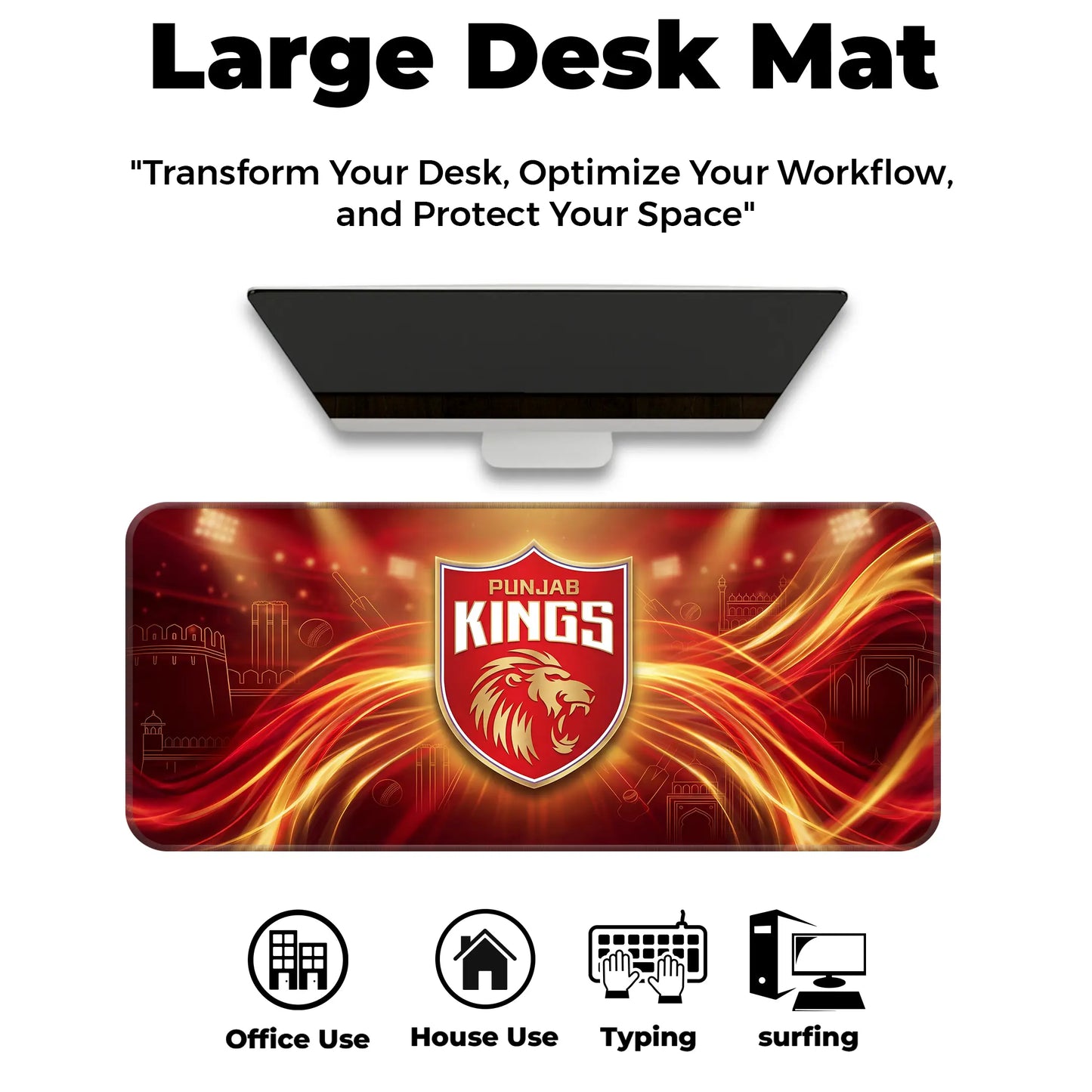 Punjab Kings – E-XL Size Mousepad (Special Cricket Edition)