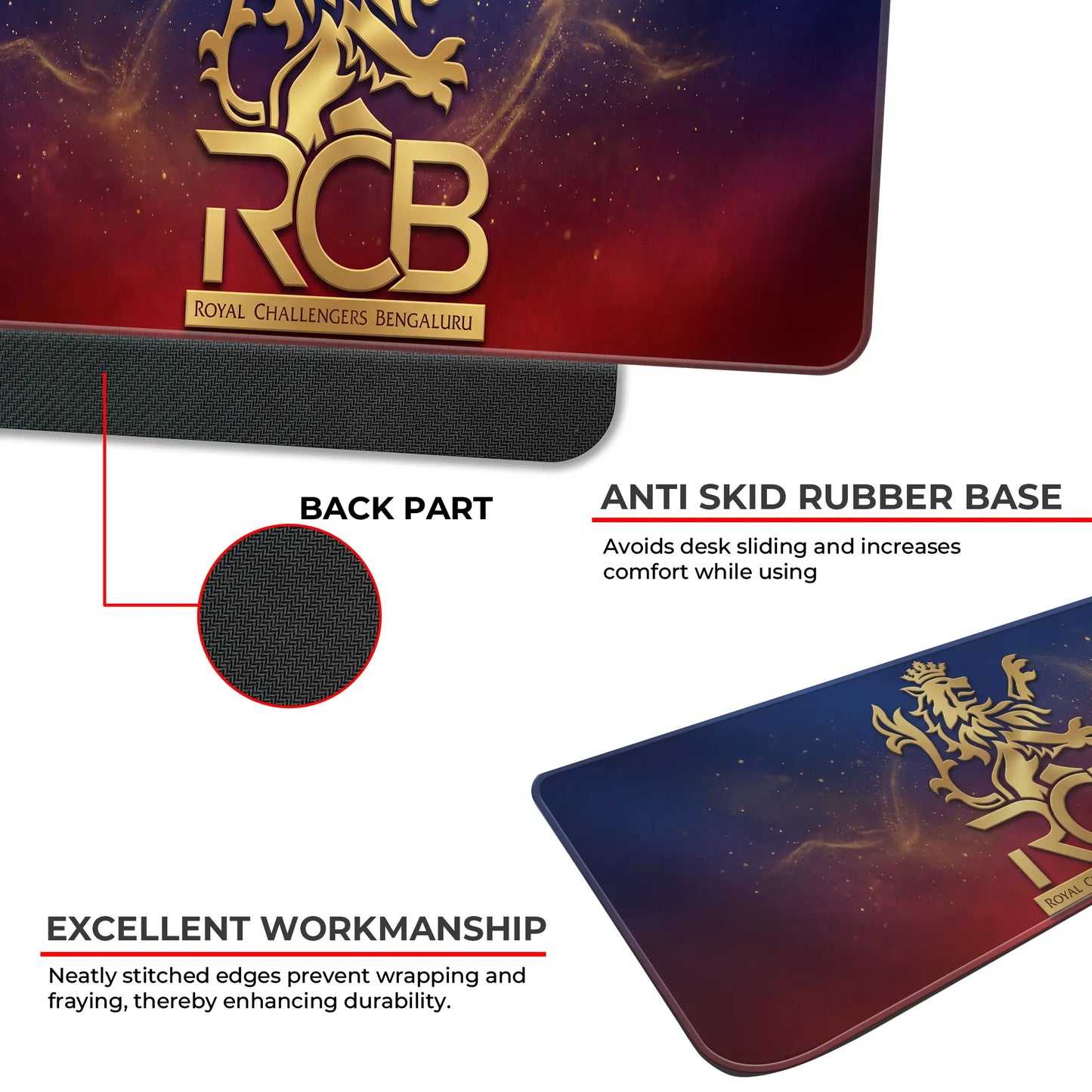 Royal Challengers Banglore – E-XL Size Mousepad (Special Cricket Edition)