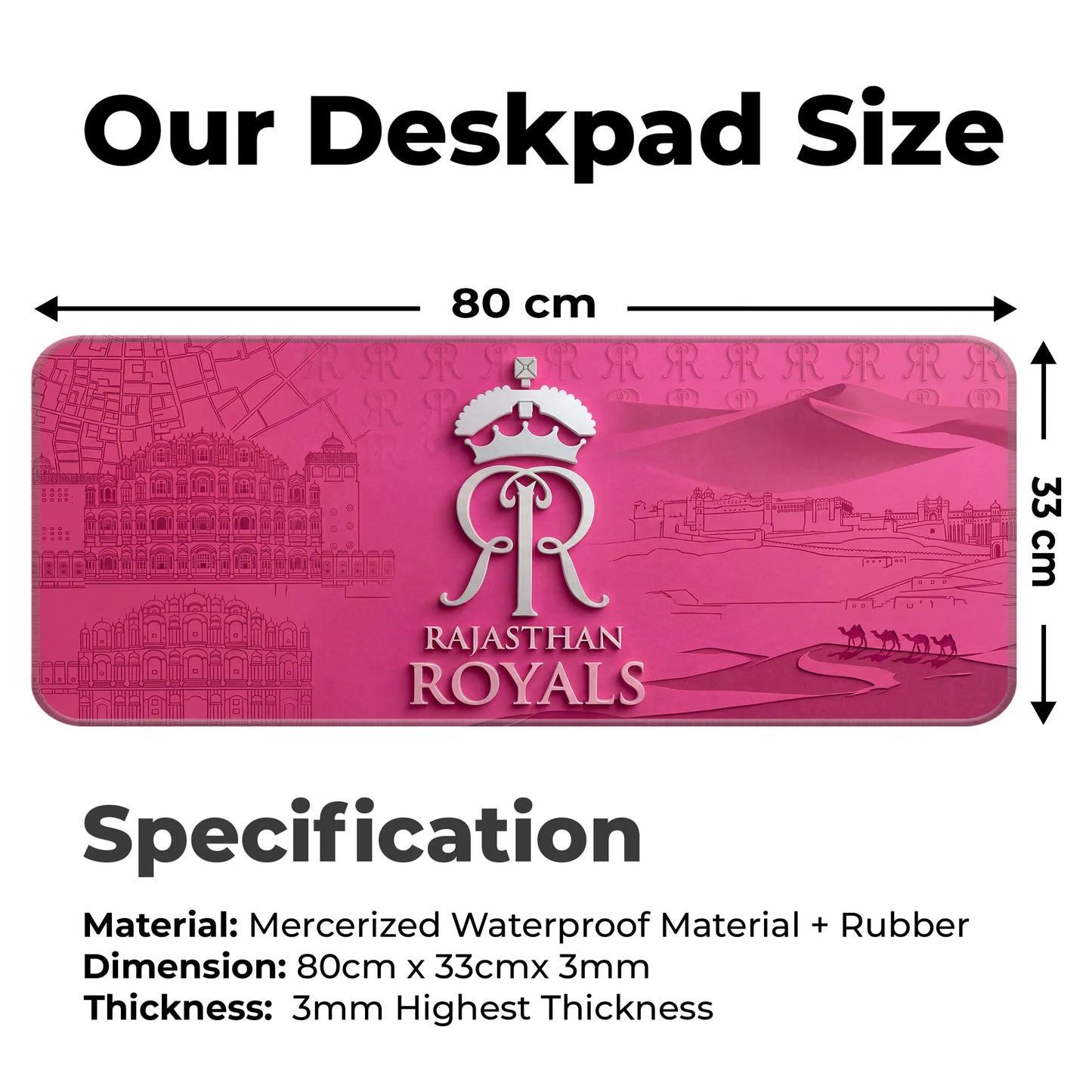 Rajasthan Royals – E-XL Size Mousepad (Special Cricket Edition)