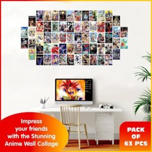 MIXED ANIME WALL ART CARD KIT OF 60 PCS - VER A