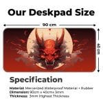 Oni Mask - Red - XXL Mousepad - Image 2