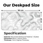 White Topography - XXL Mousepad - Image 2