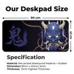 Demon Oni - Blue - XXL Mousepad - Image 2