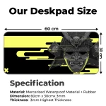 Cyber Oni - Yellow - XL Mousepad - Image 2